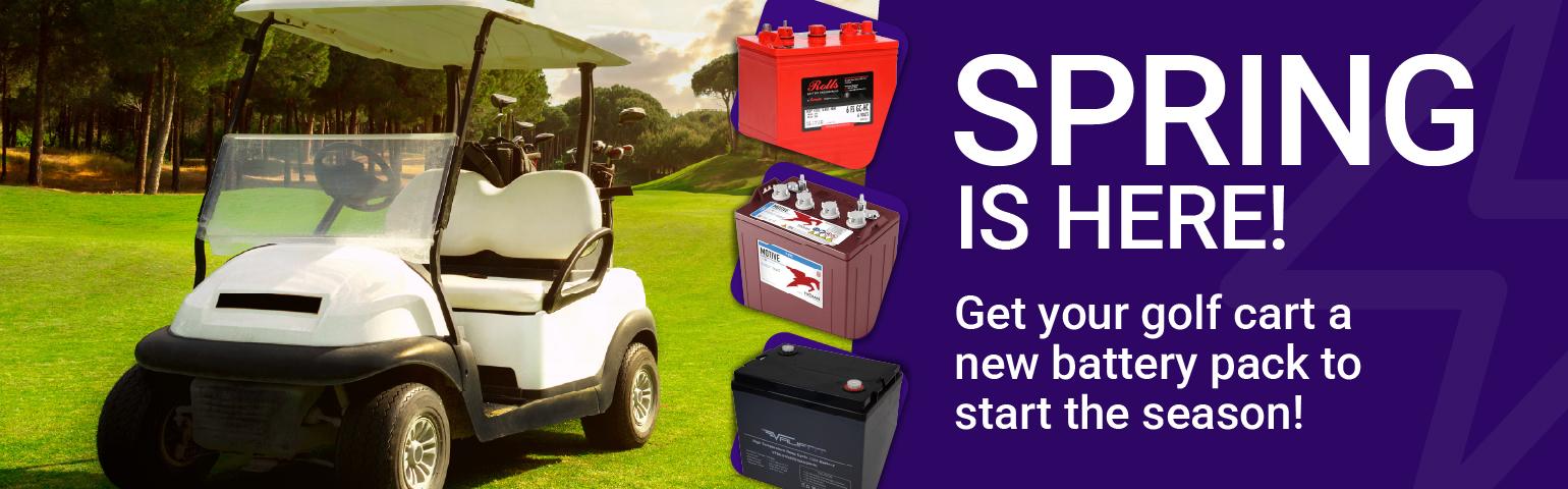 Get your golf cart a new battery pack to start the season!